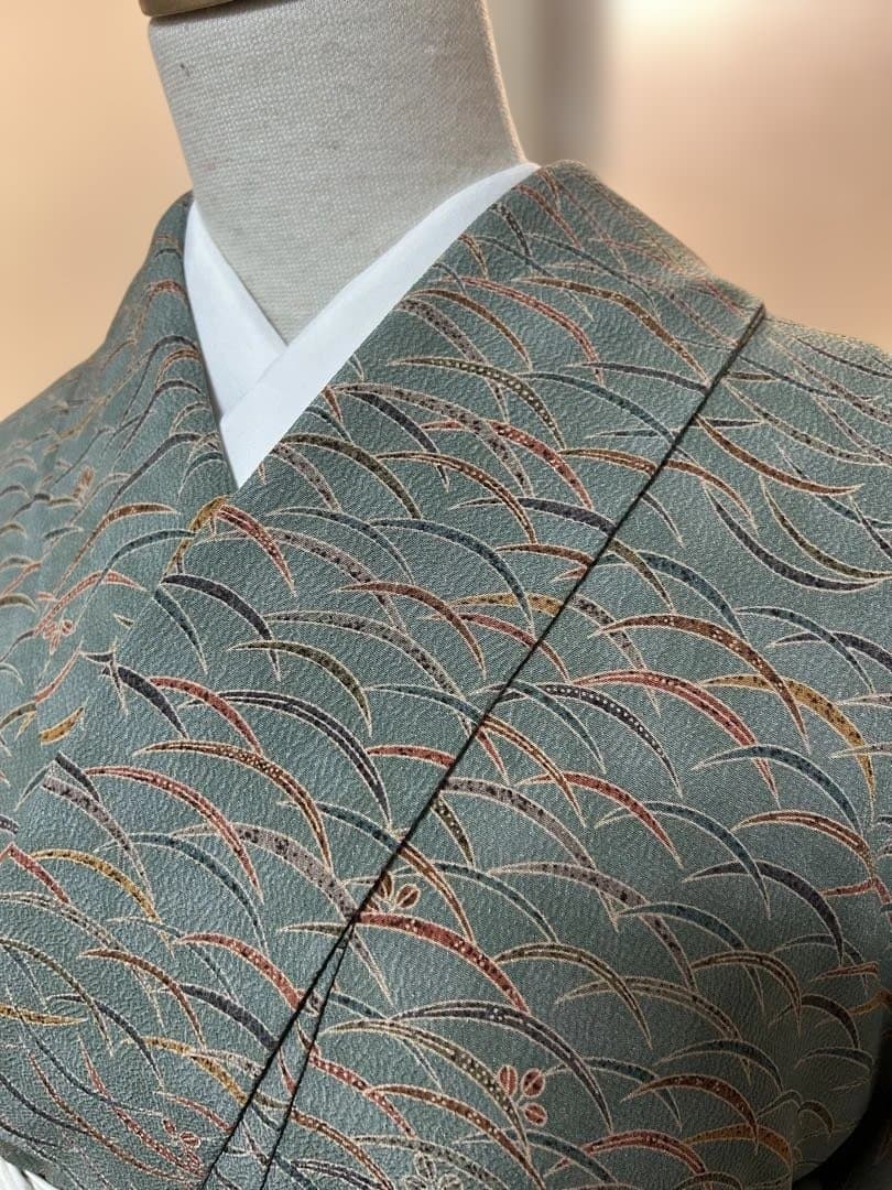 東レシルック　高級化繊　洗える着物　小紋