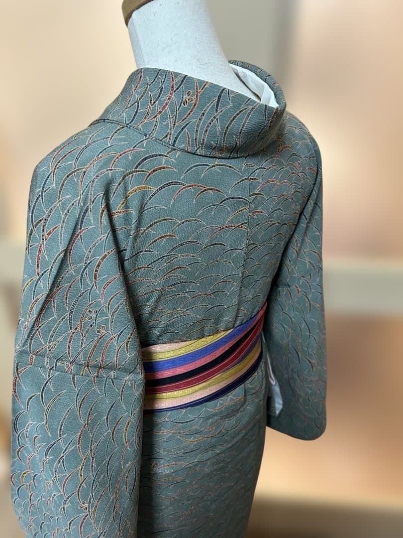 東レシルック　高級化繊　洗える着物　小紋