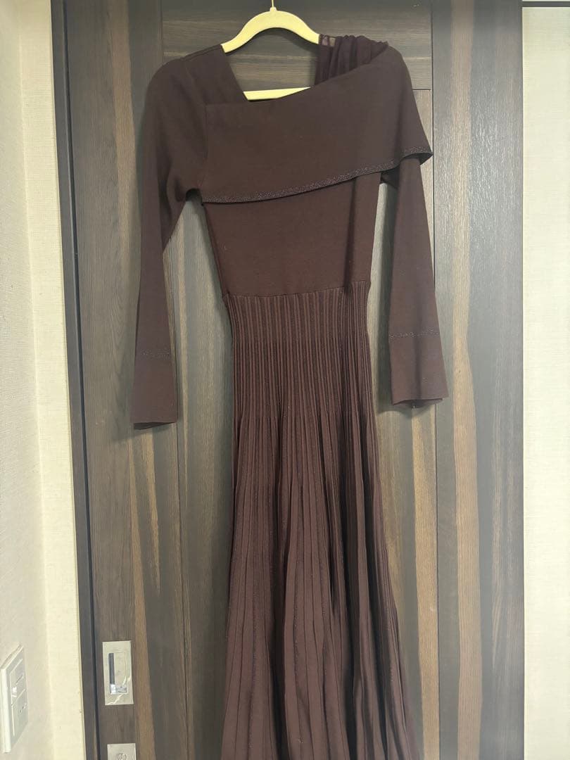 La Lueur Knit Dress bordeaux/sサイズ
