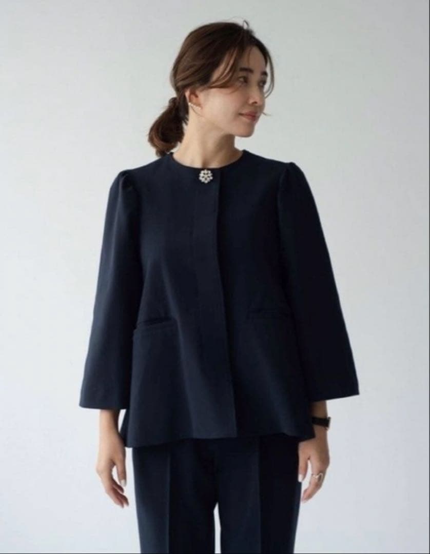 OHGA ビジュージャケット　ネイビー