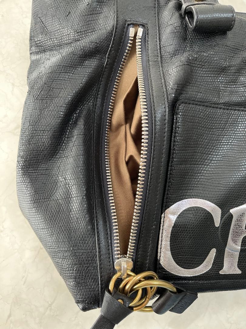 Chloé ブラック レザートートバッグ