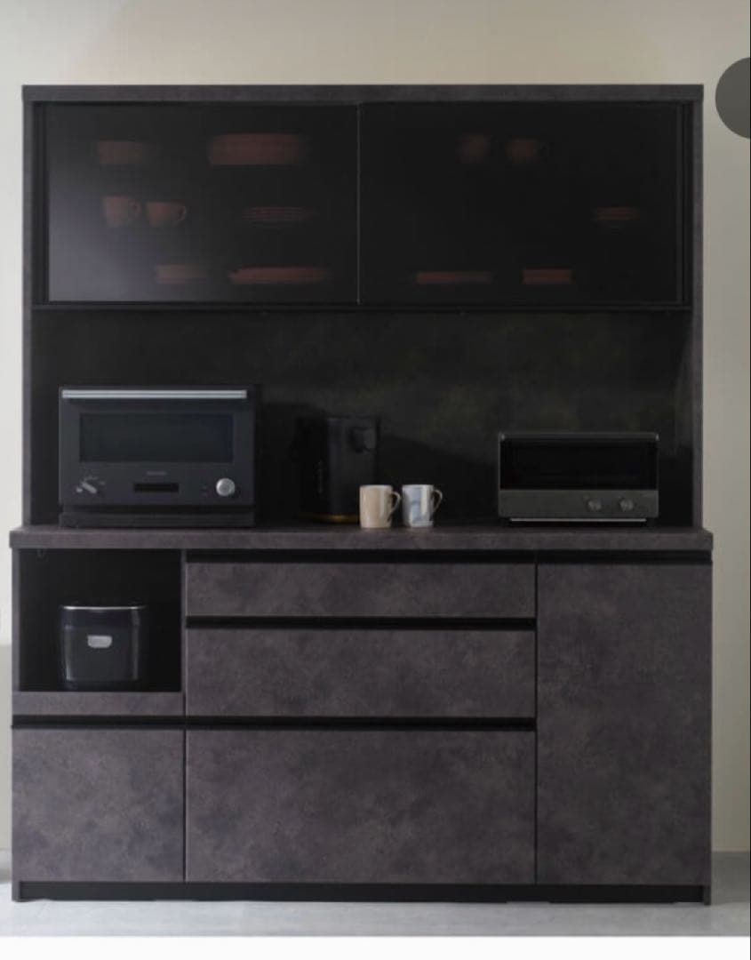 パモウナ Pamouna 食器棚 カップボードEMA-1400R セラミカネロ