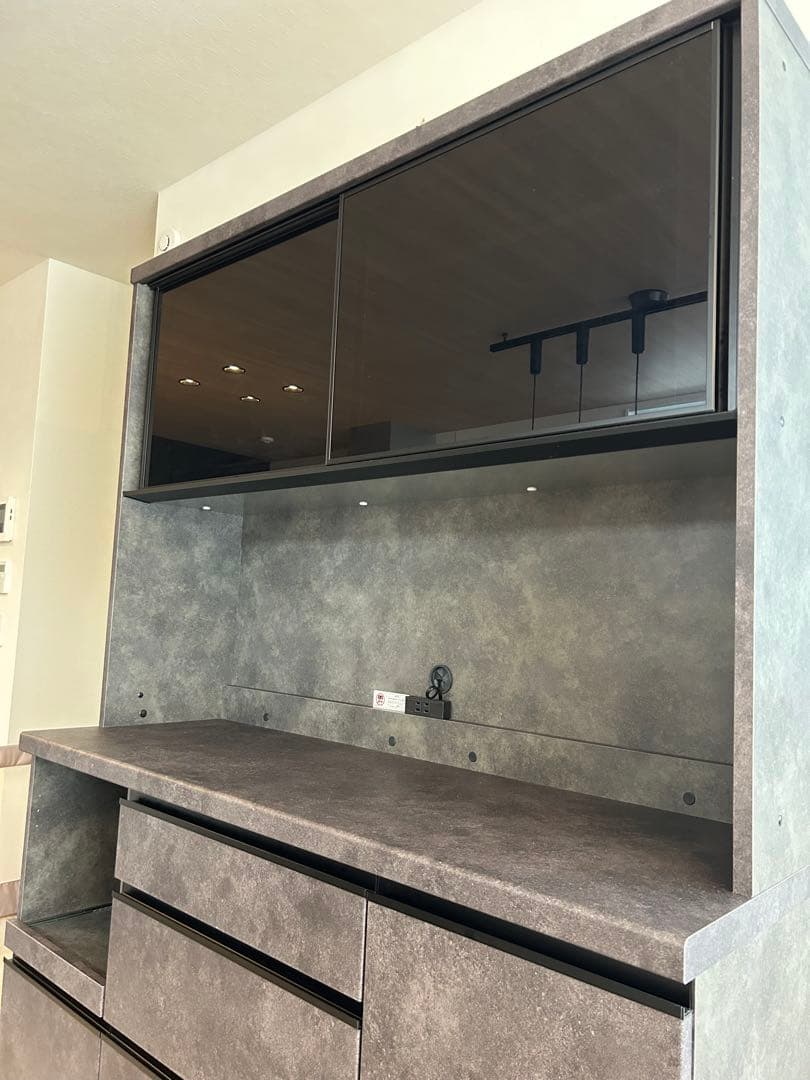 パモウナ Pamouna 食器棚 カップボードEMA-1400R セラミカネロ