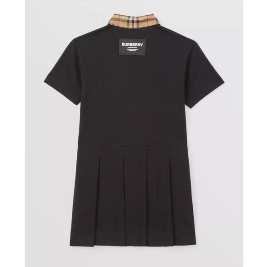 美品　バーバリー　ヴィンテージチェックトリムコットンピケポロシャツドレス 6y