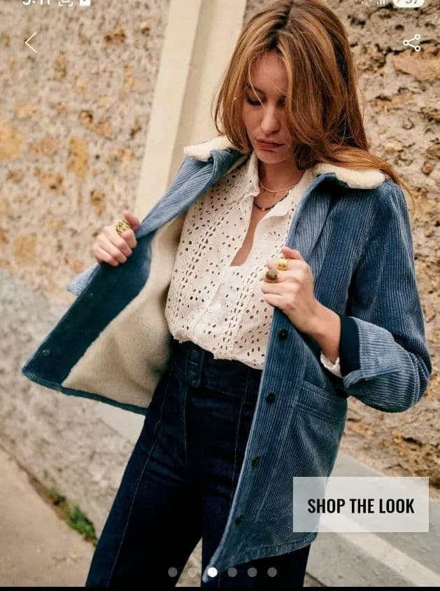 Sezane Will Jacket　セザンヌのコーデュロイジャケットS