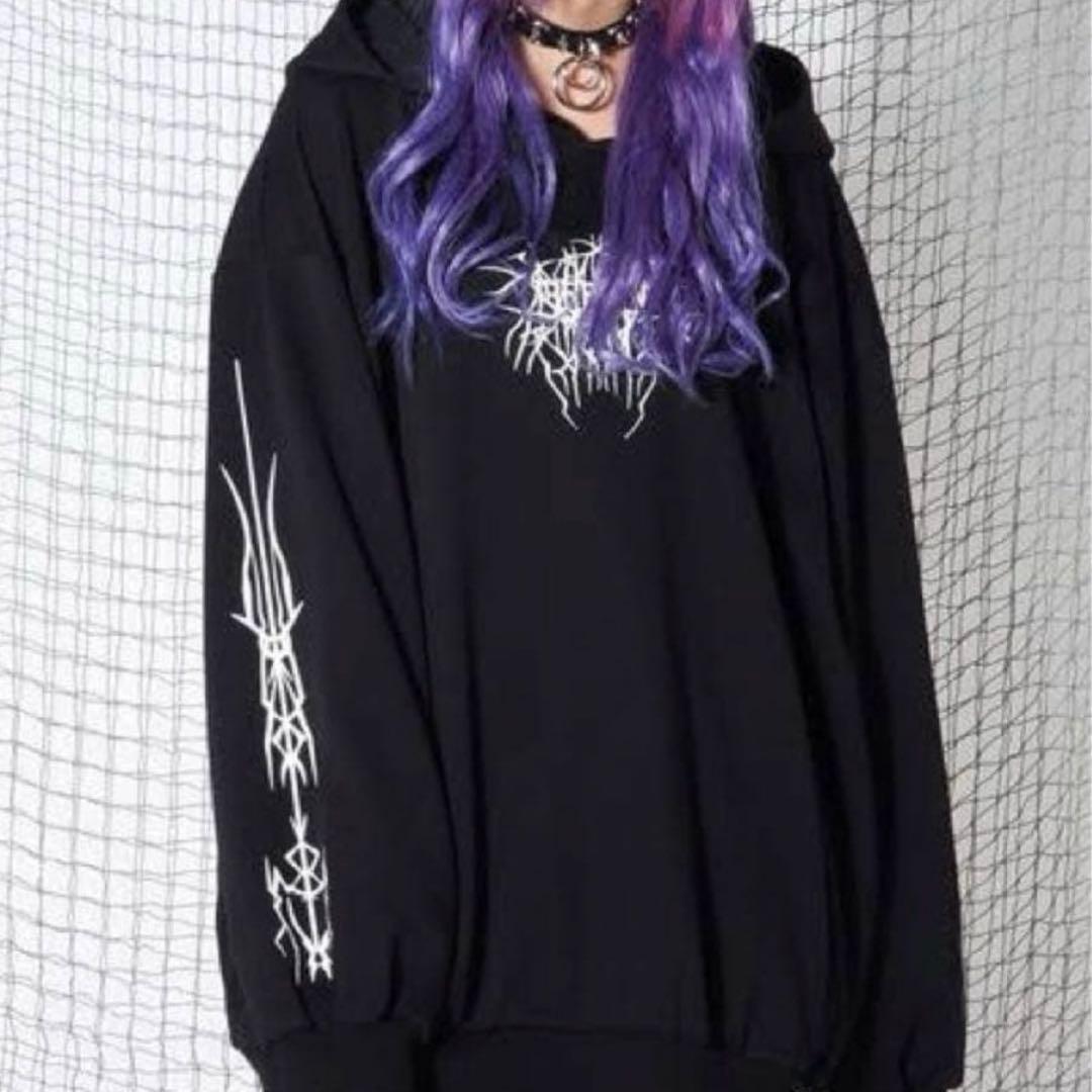 あき　地雷 サブカル REFLEM レフレム ジップ パーカー