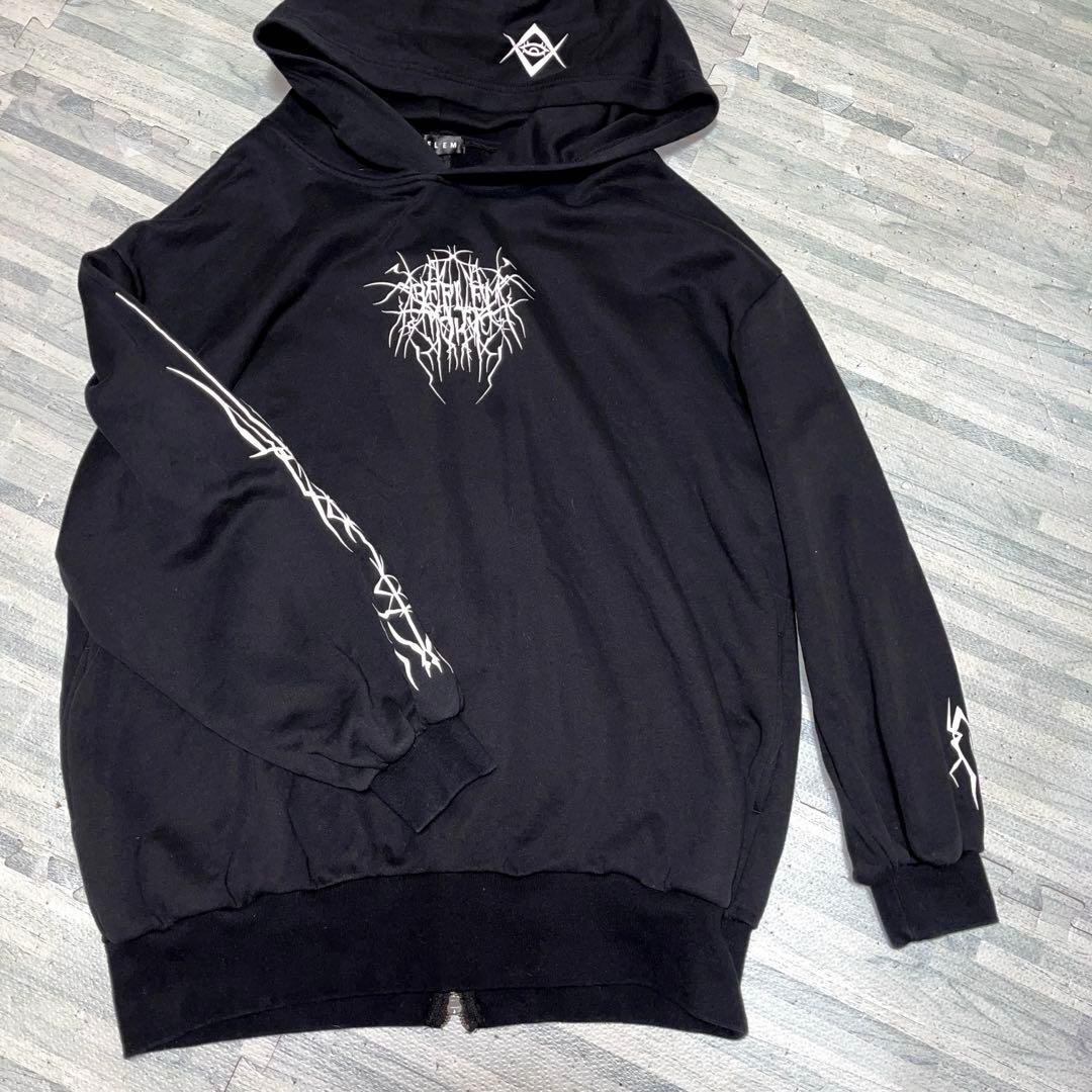 あき　地雷 サブカル REFLEM レフレム ジップ パーカー