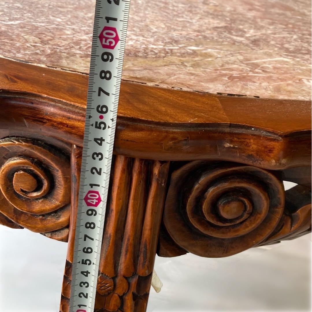 【美品】木彫り テーブル