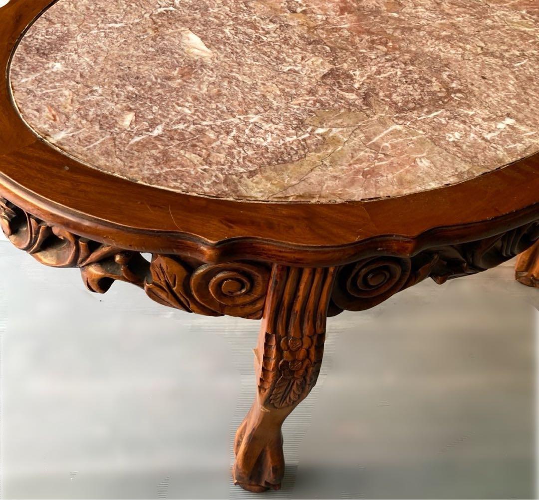 【美品】木彫り テーブル