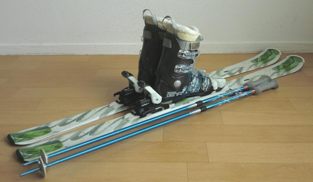 ■■1月限定■送料無料■ELAN■女性用スキーフルセット■板140靴23.5■■