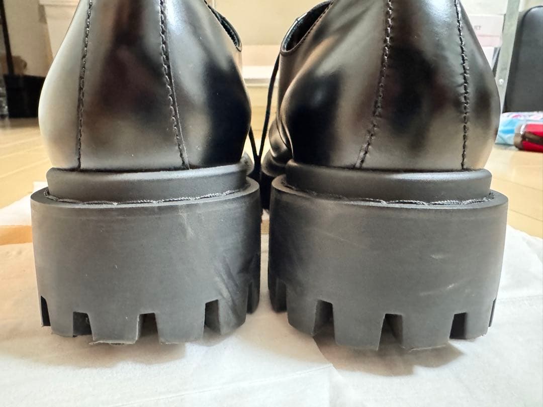 バレンシアガ　BALENCIAGA サージェント ダービー シューズ　厚底