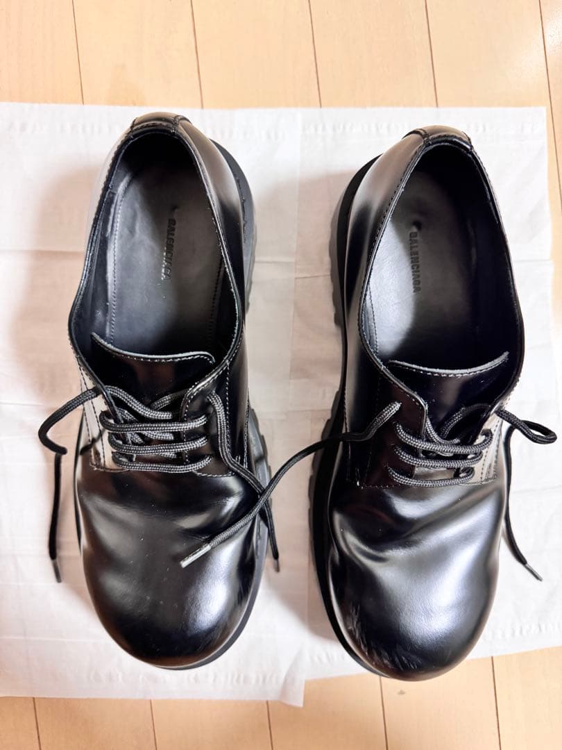 バレンシアガ　BALENCIAGA サージェント ダービー シューズ　厚底