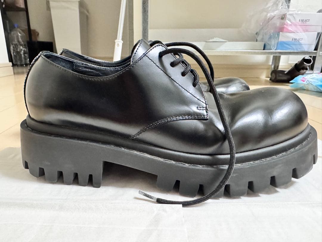 バレンシアガ　BALENCIAGA サージェント ダービー シューズ　厚底