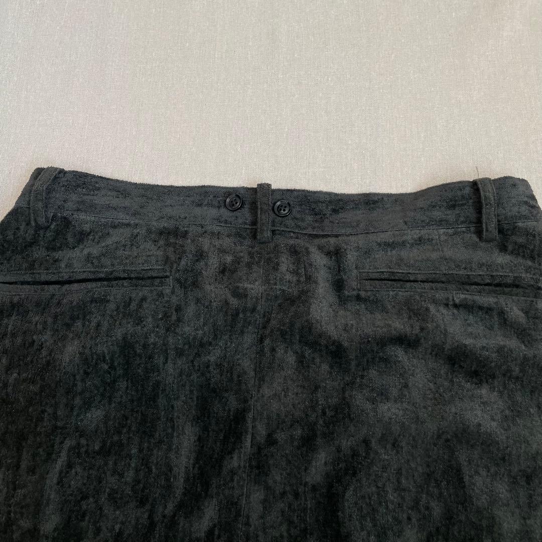 SHARE SPIRIT シェアスピリット　サルエルパンツ　ベロア　リネン　緑