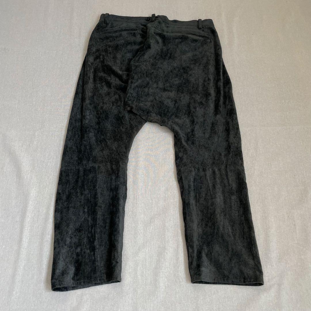 SHARE SPIRIT シェアスピリット　サルエルパンツ　ベロア　リネン　緑