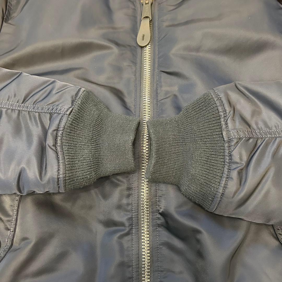 【美品】アルファ ALPHA MA-1 フライトジャケット ネイビー Lサイズ