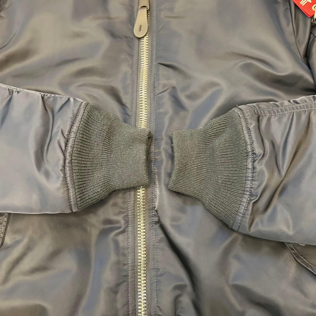 【美品】アルファ ALPHA MA-1 フライトジャケット ネイビー Lサイズ