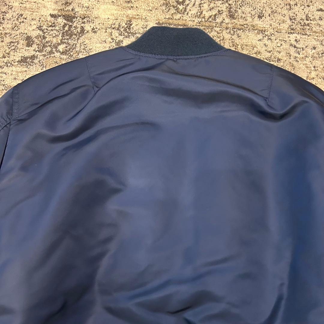 【美品】アルファ ALPHA MA-1 フライトジャケット ネイビー Lサイズ