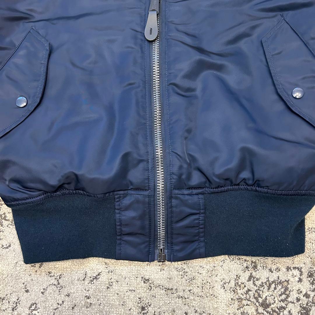 【美品】アルファ ALPHA MA-1 フライトジャケット ネイビー Lサイズ