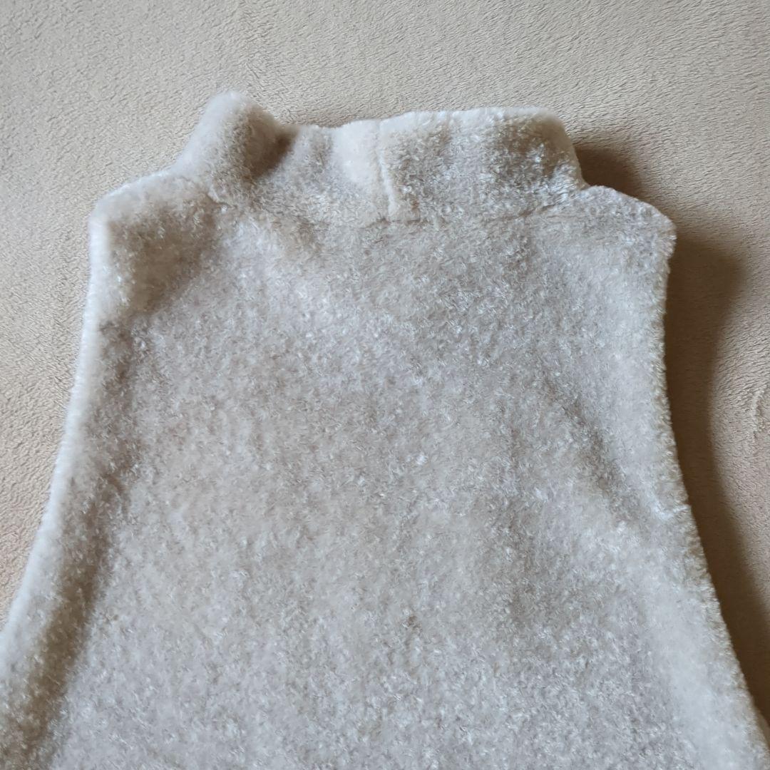 【未使用級✨】プレインピープル　エコファーオフタートルベスト　グレージュ　F