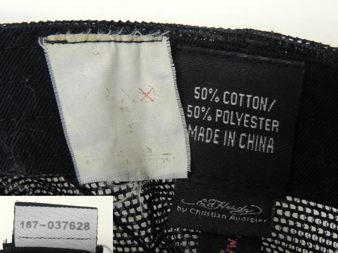 国内正規 本物 ハローキティ Ed Hardy コラボ メッシュ キャップ 黒