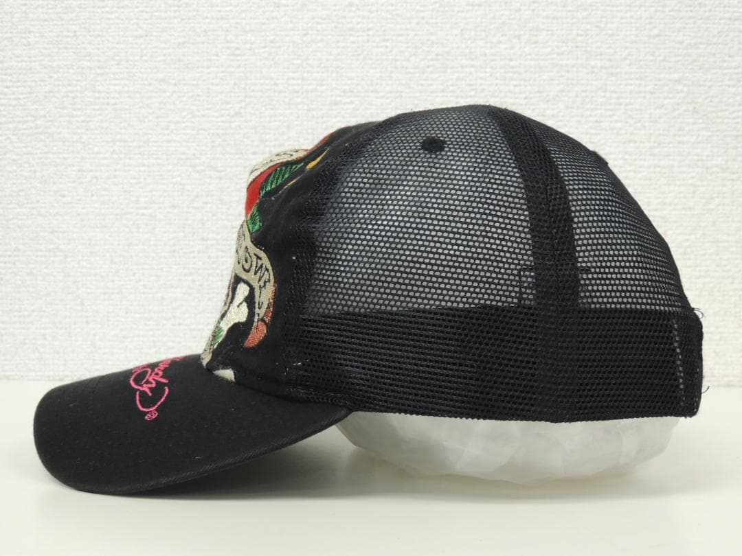 国内正規 本物 ハローキティ Ed Hardy コラボ メッシュ キャップ 黒