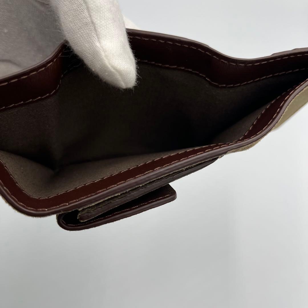 ✨美品✨レアデザイン✨A.P.C.　スエードコンパクトウォレット　三つ折り財布