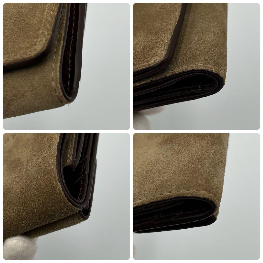 ✨美品✨レアデザイン✨A.P.C.　スエードコンパクトウォレット　三つ折り財布