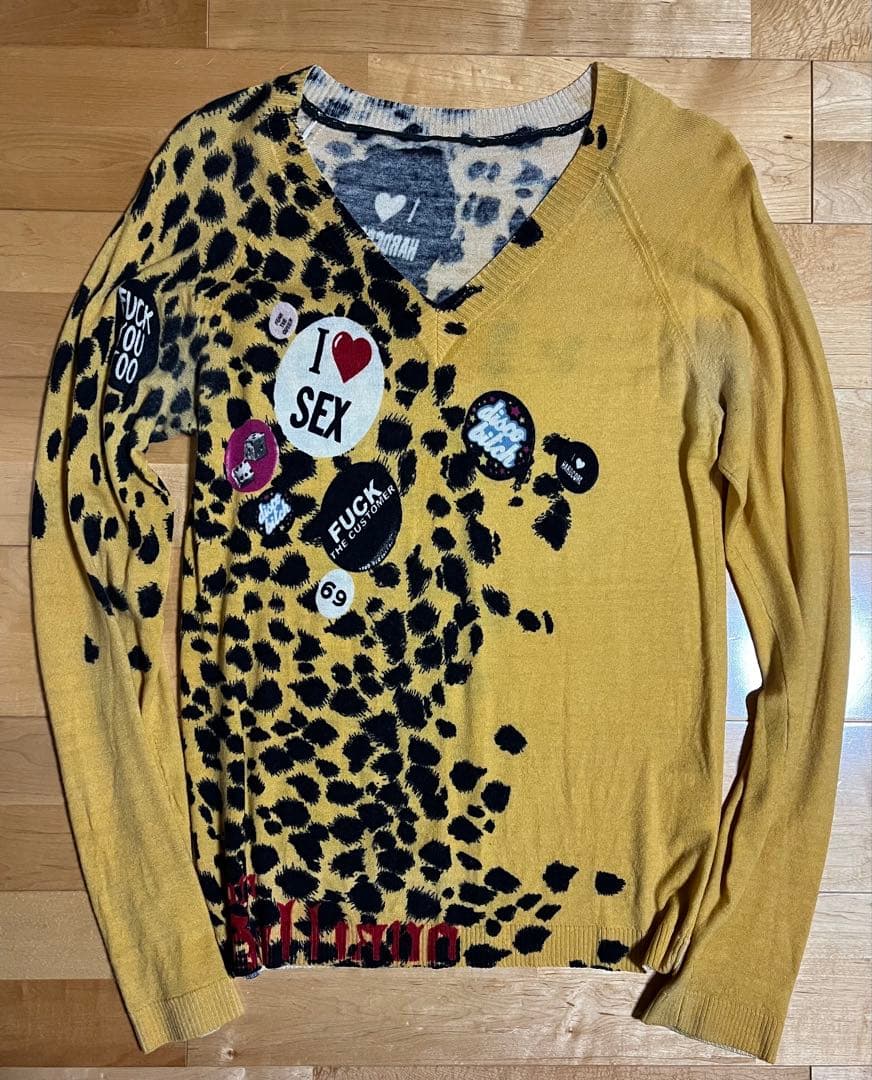 専用ジョンガリアーノJohn Gallianoレオパードニット カシミア ウール