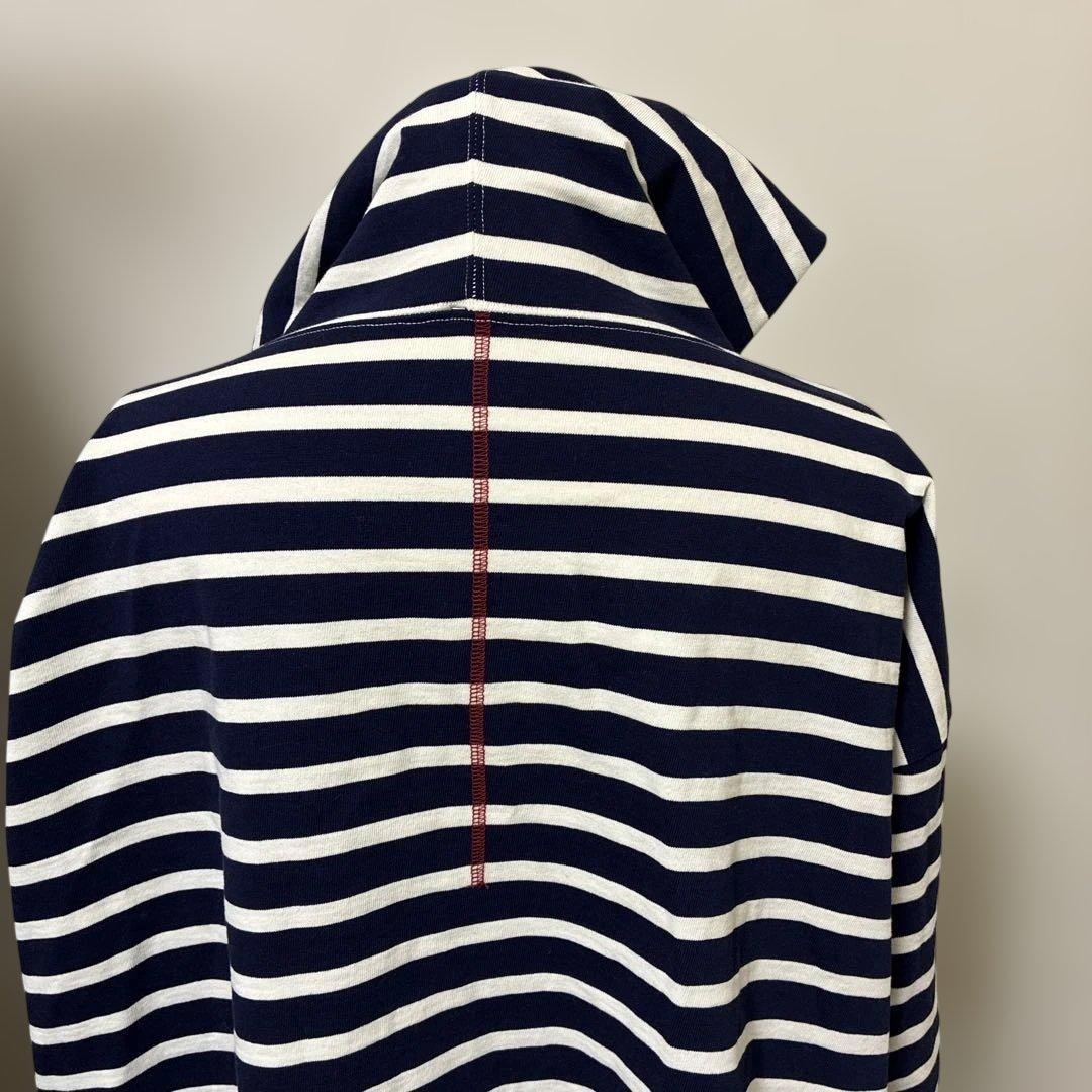 快晴堂　ボーダー　裾ギャザー　パーカー 新品未使用品