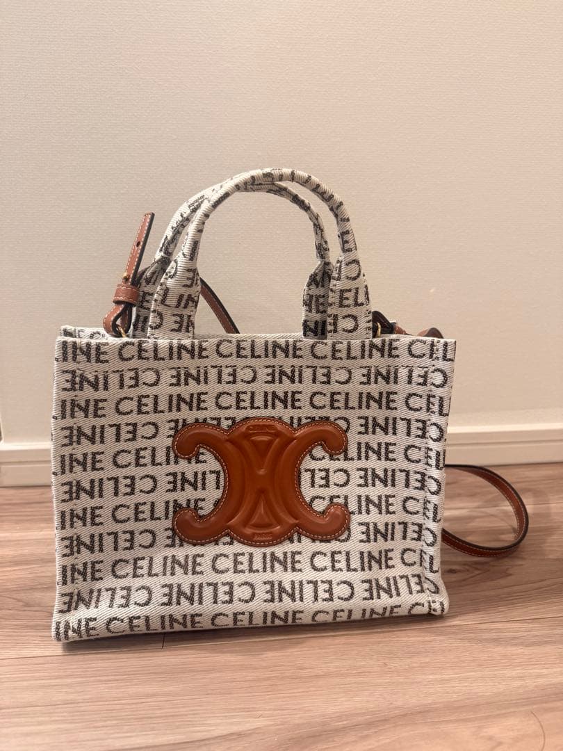 CELINE / スモールカバタイス トートバッグ トリオンフ ロゴ