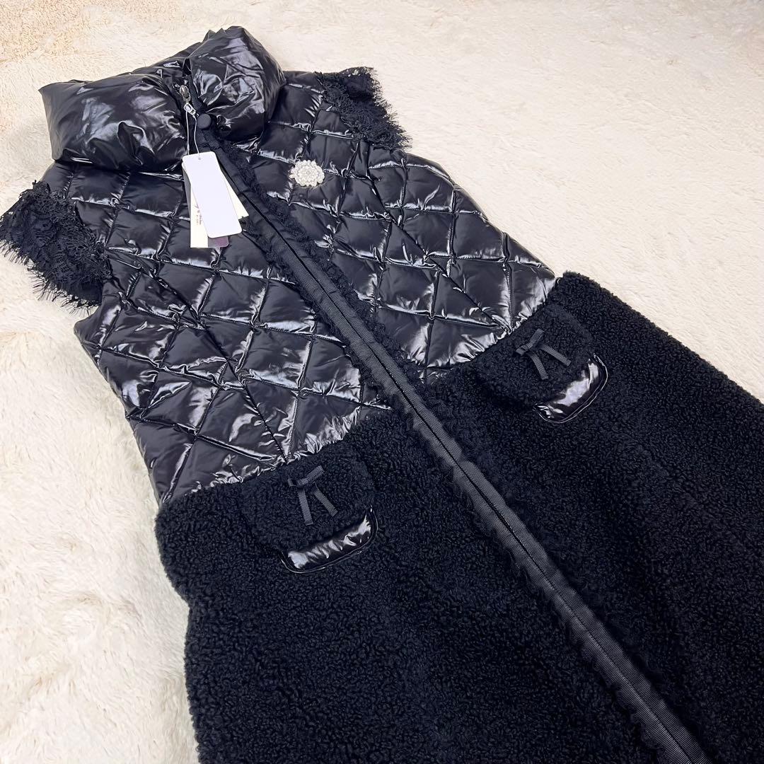 『未使用品』Super Beauty ロングダウン　コート　ボア　サイズ40 M