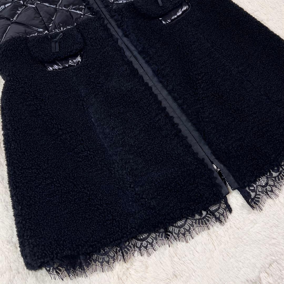 『未使用品』Super Beauty ロングダウン　コート　ボア　サイズ40 M