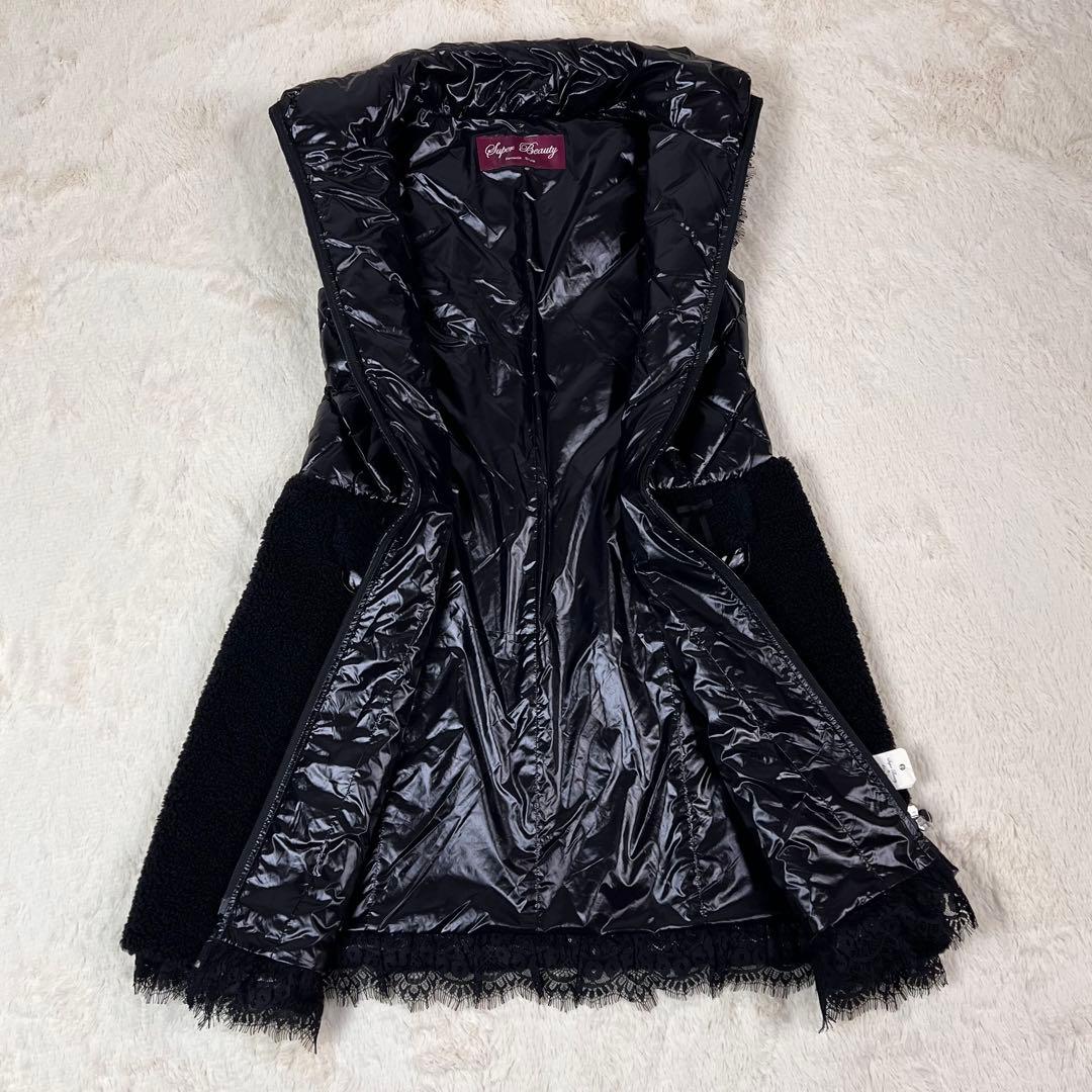 『未使用品』Super Beauty ロングダウン　コート　ボア　サイズ40 M