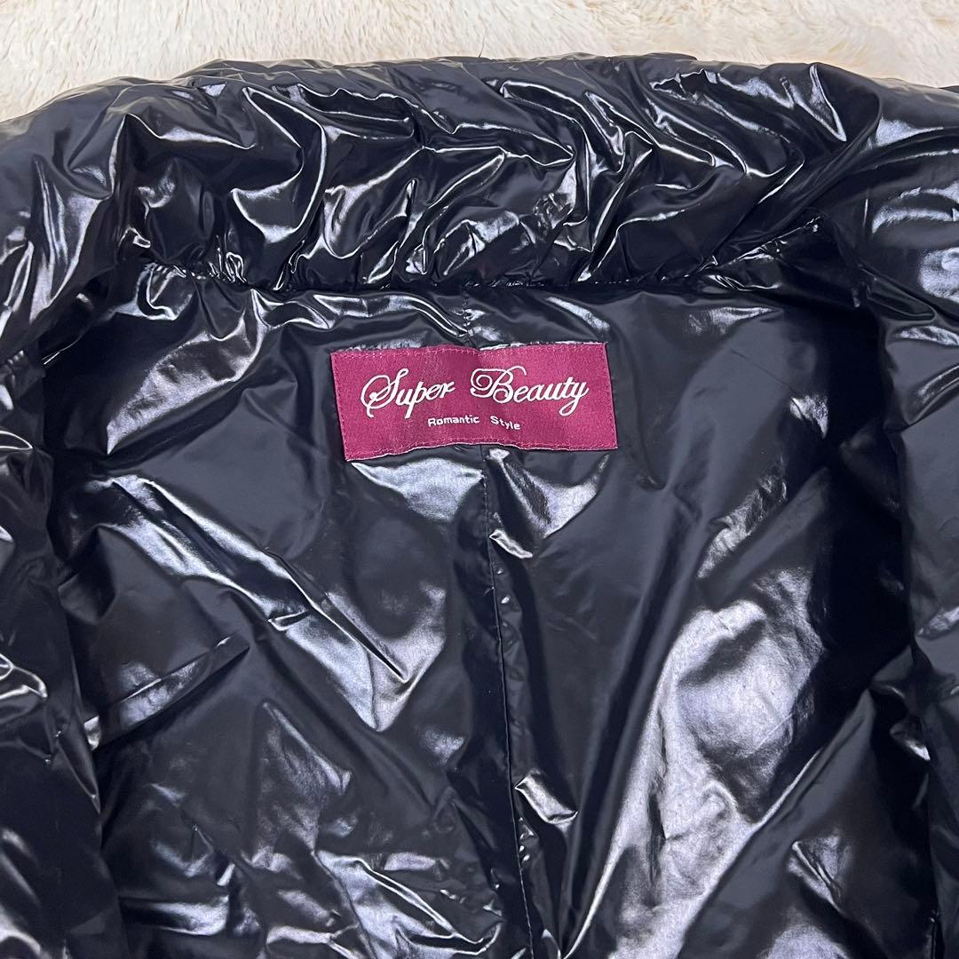 『未使用品』Super Beauty ロングダウン　コート　ボア　サイズ40 M