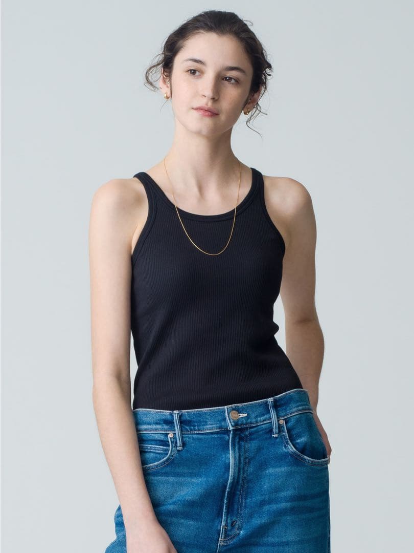 RHC別注OUR WACOAL カップイン アメリカンスリーブ タンクトップ黒