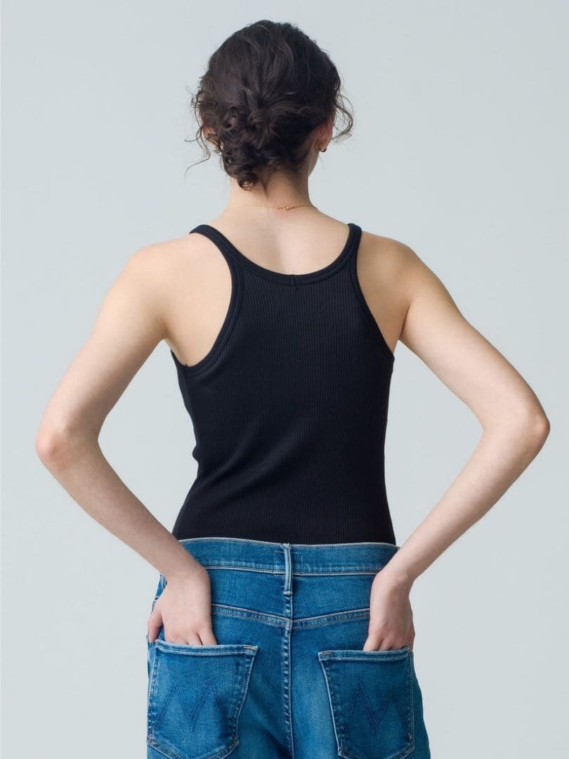 RHC別注OUR WACOAL カップイン アメリカンスリーブ タンクトップ黒