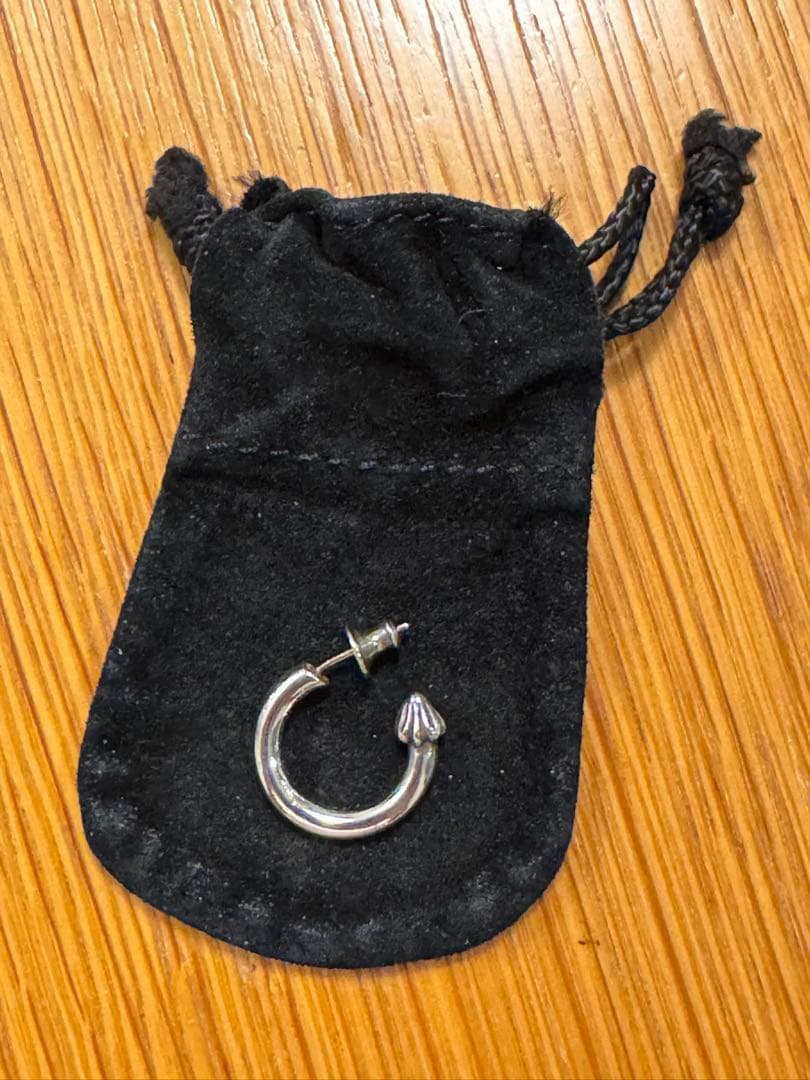 本物　クロムハーツ　プレーンフープイヤリング(ピアス)