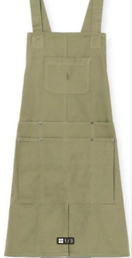 【送料込】新品 タグ付 ラルフローレン エプロン カーキ