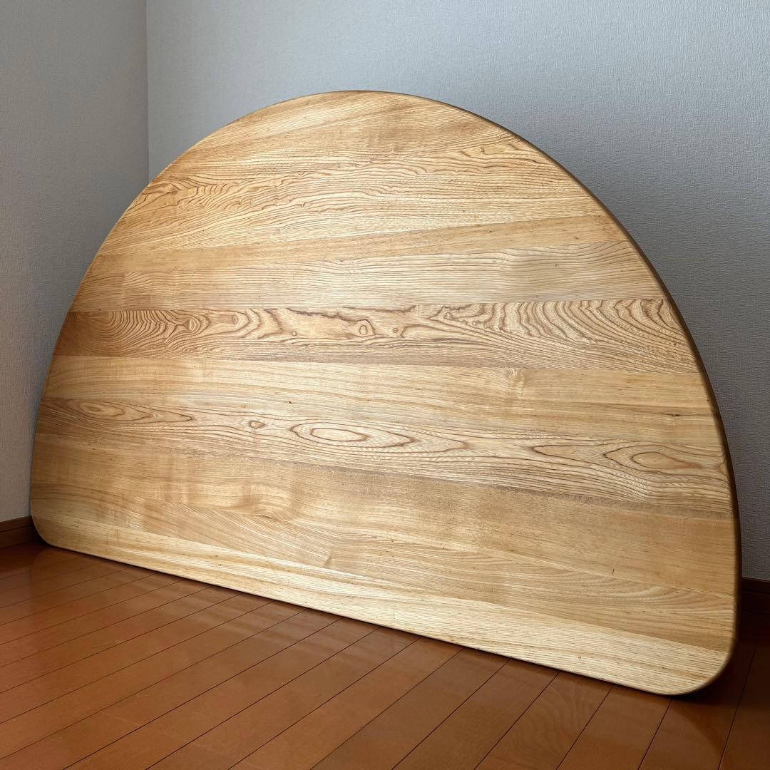 Karimoku カリモク　 国産　無垢　半円テーブル　オイル仕様　半月テーブル