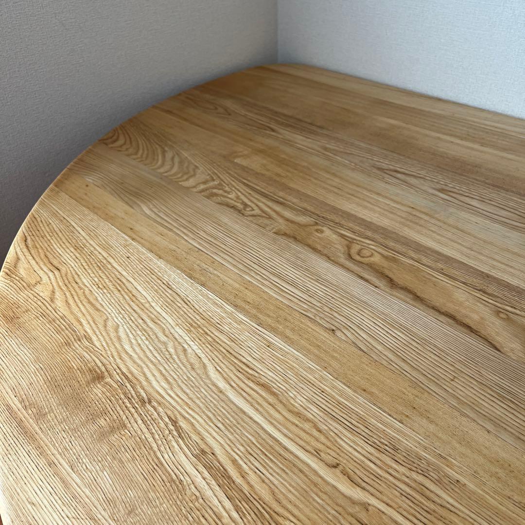 Karimoku カリモク　 国産　無垢　半円テーブル　オイル仕様　半月テーブル