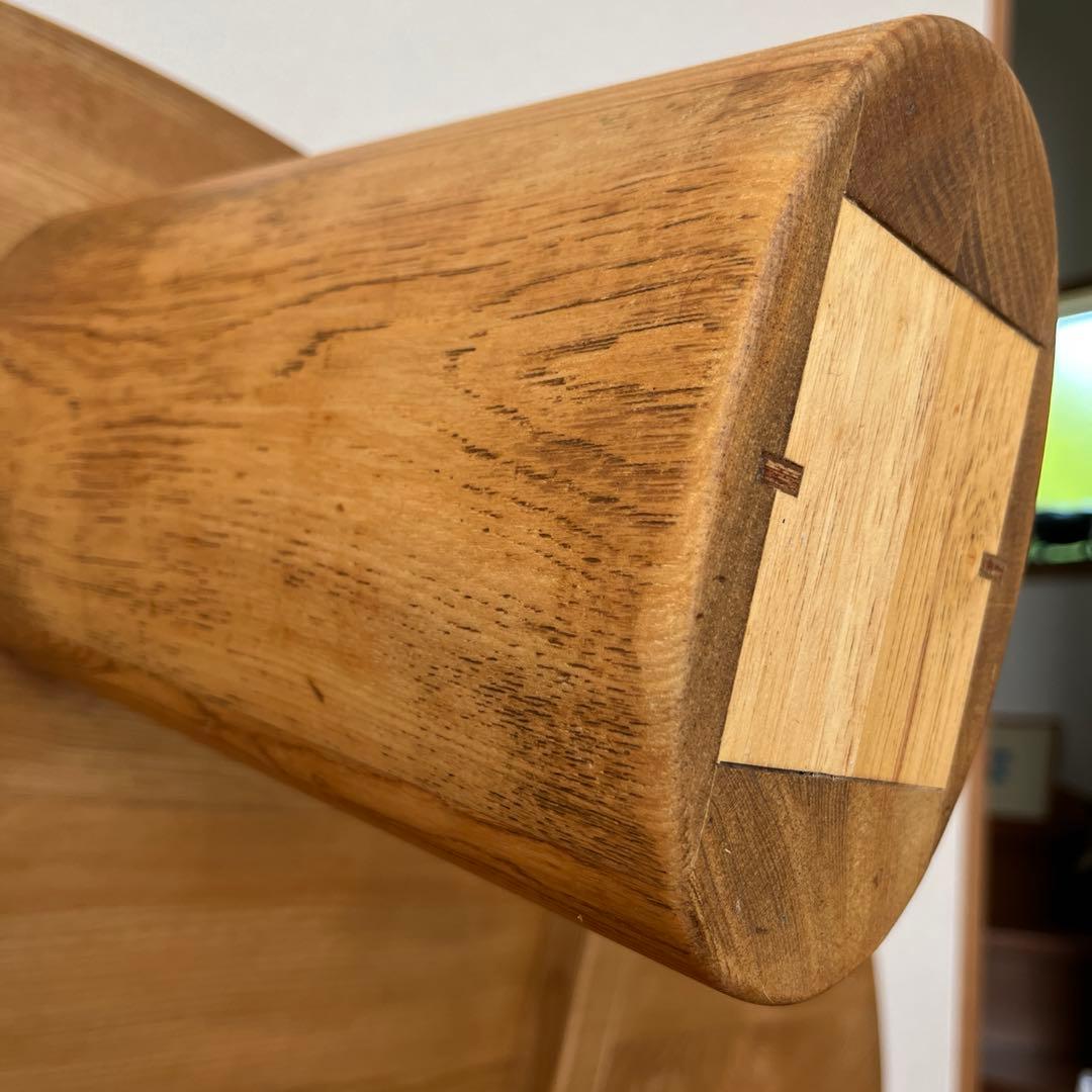 Karimoku カリモク　 国産　無垢　半円テーブル　オイル仕様　半月テーブル