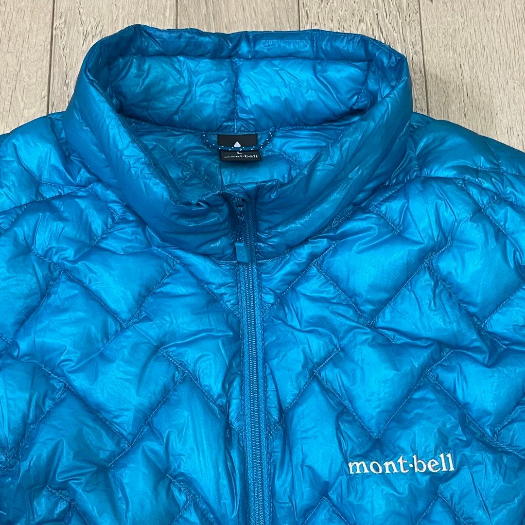 JOG　モンベル　プラズマ1000 ダウン ベスト　レディースL ブルー系