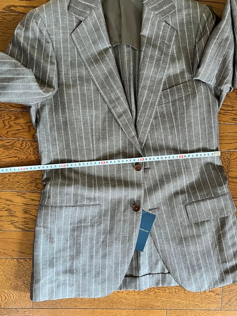 TOMORROWLAND グレー ストライプ スーツ 2つボタン