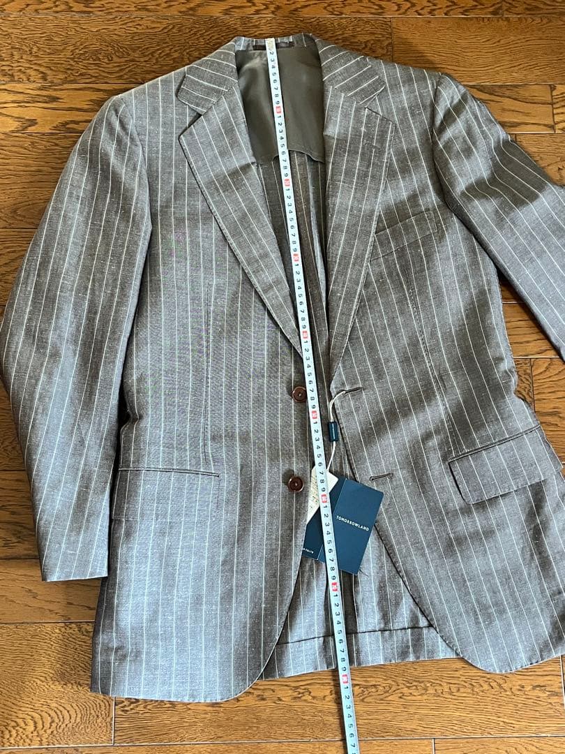 TOMORROWLAND グレー ストライプ スーツ 2つボタン