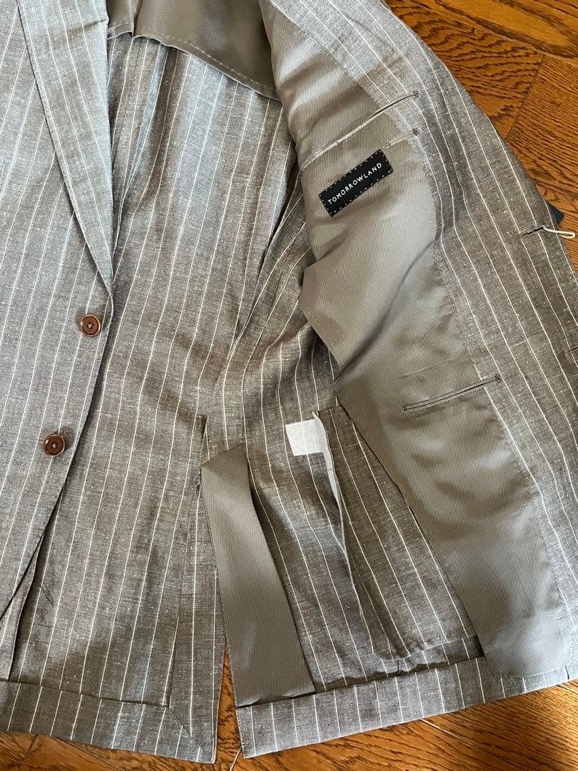 TOMORROWLAND グレー ストライプ スーツ 2つボタン