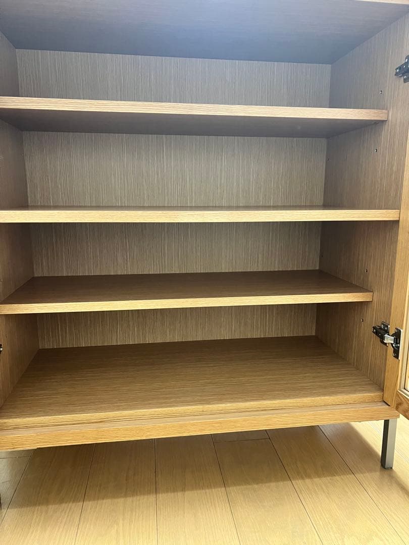 レグナテック LEGNATEC レッドオーク　ガラス扉付き　キャビネット　食器棚