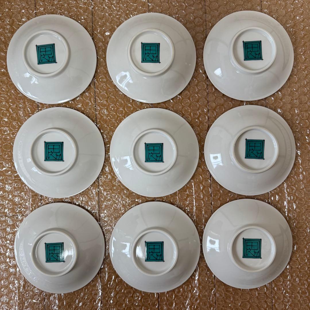 安*藤様 九谷焼 天守物語 小皿 9枚セット 12cm