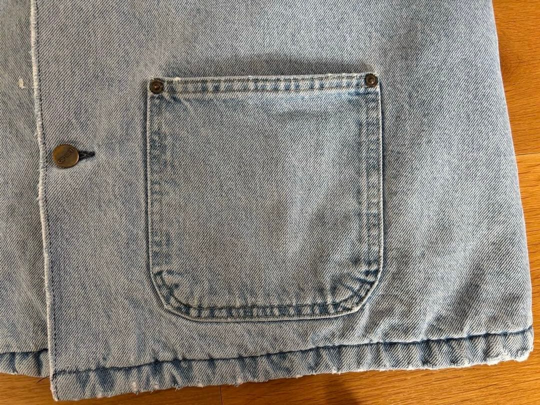 80s 90s Carhartt ミシガンチョアジャケット　デニム　フェード