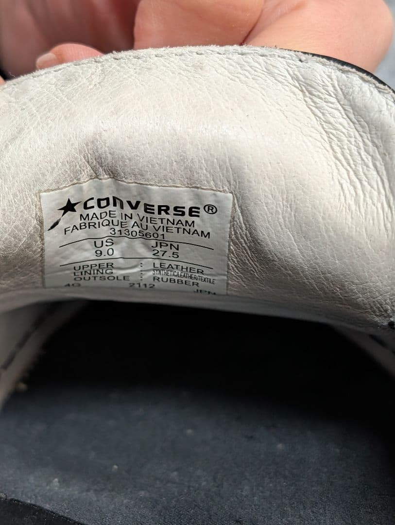 Converse 黒 ローファー フリンジ タッセル付き